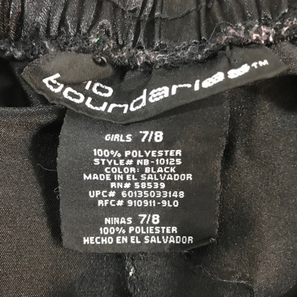 No Boundaries Girls Black Lace Up Polyester Pants - Size 7/8 - Picture 4 of 6